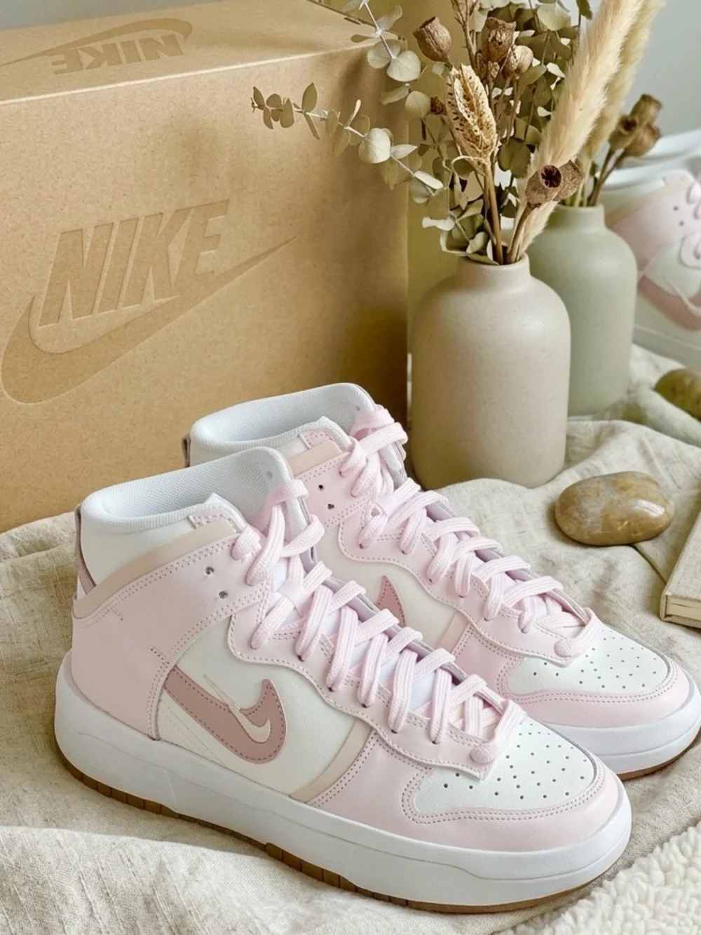 Nike Dunk High Up Pink Oxford W8.5 DH3718-102 NIB